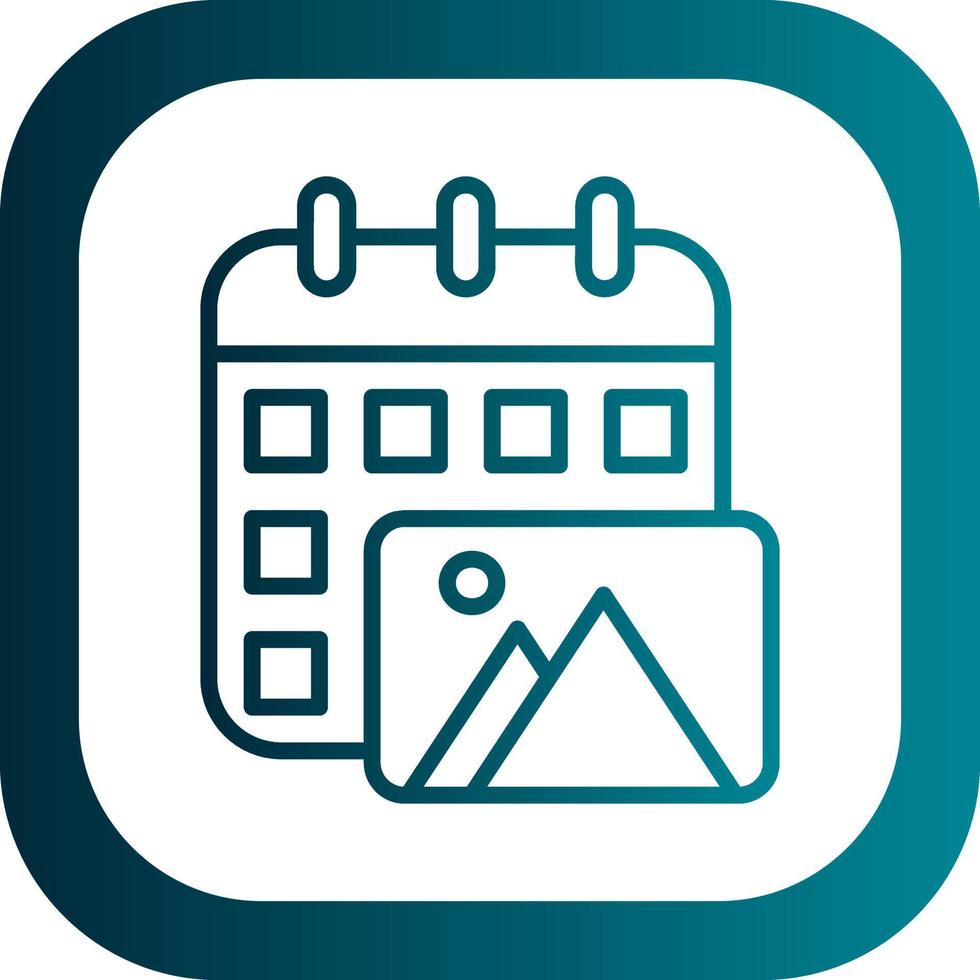 Content Calendar Vector Icon Design