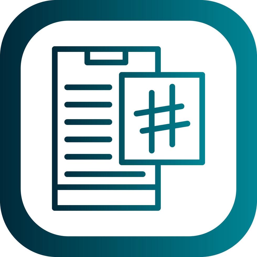 Hashtag Vector Icon Design