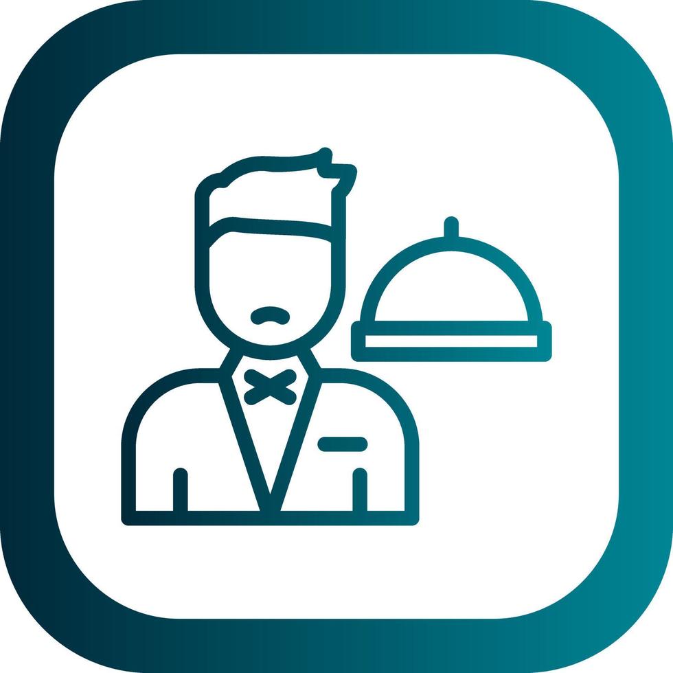 Waiter Vector Icon Design