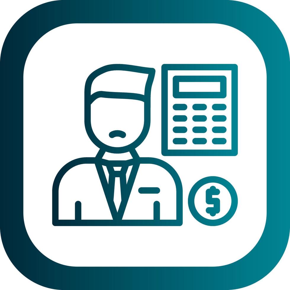Accountant Vector Icon Design