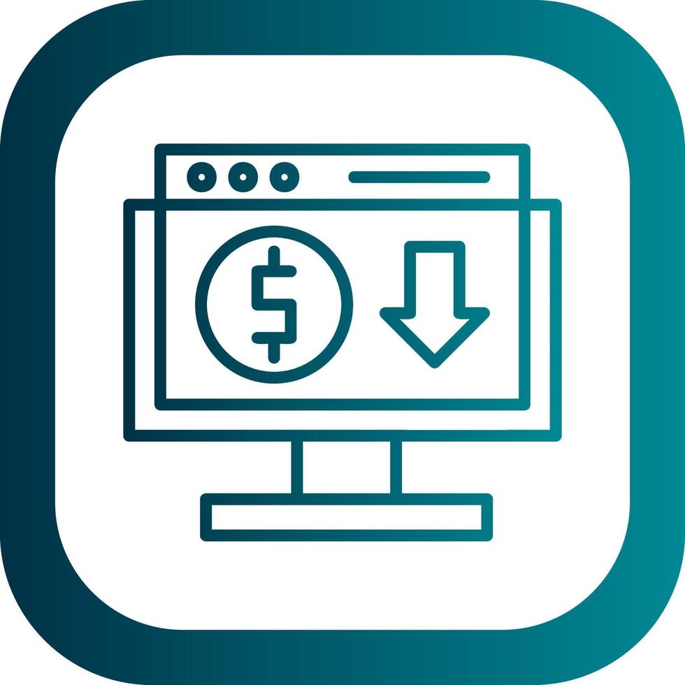 Online Income Vector Icon Design