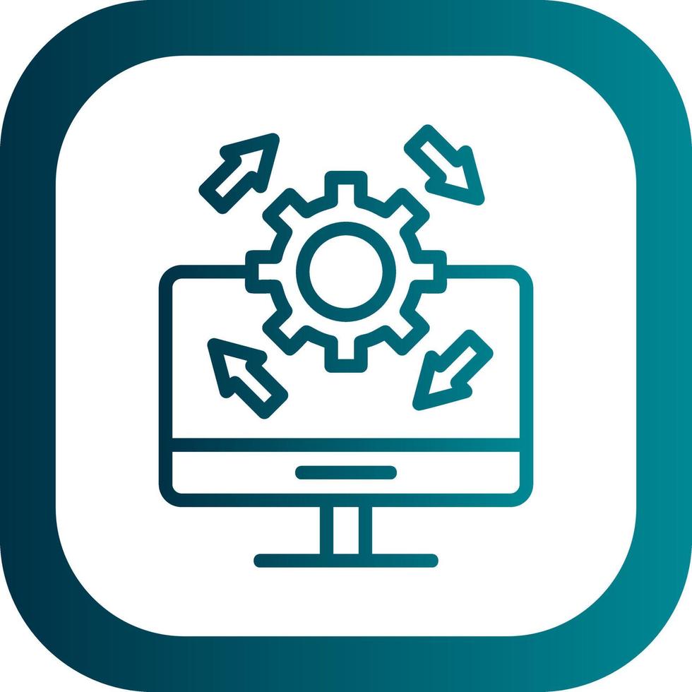 Upgrade Desktop Vector Icon Design