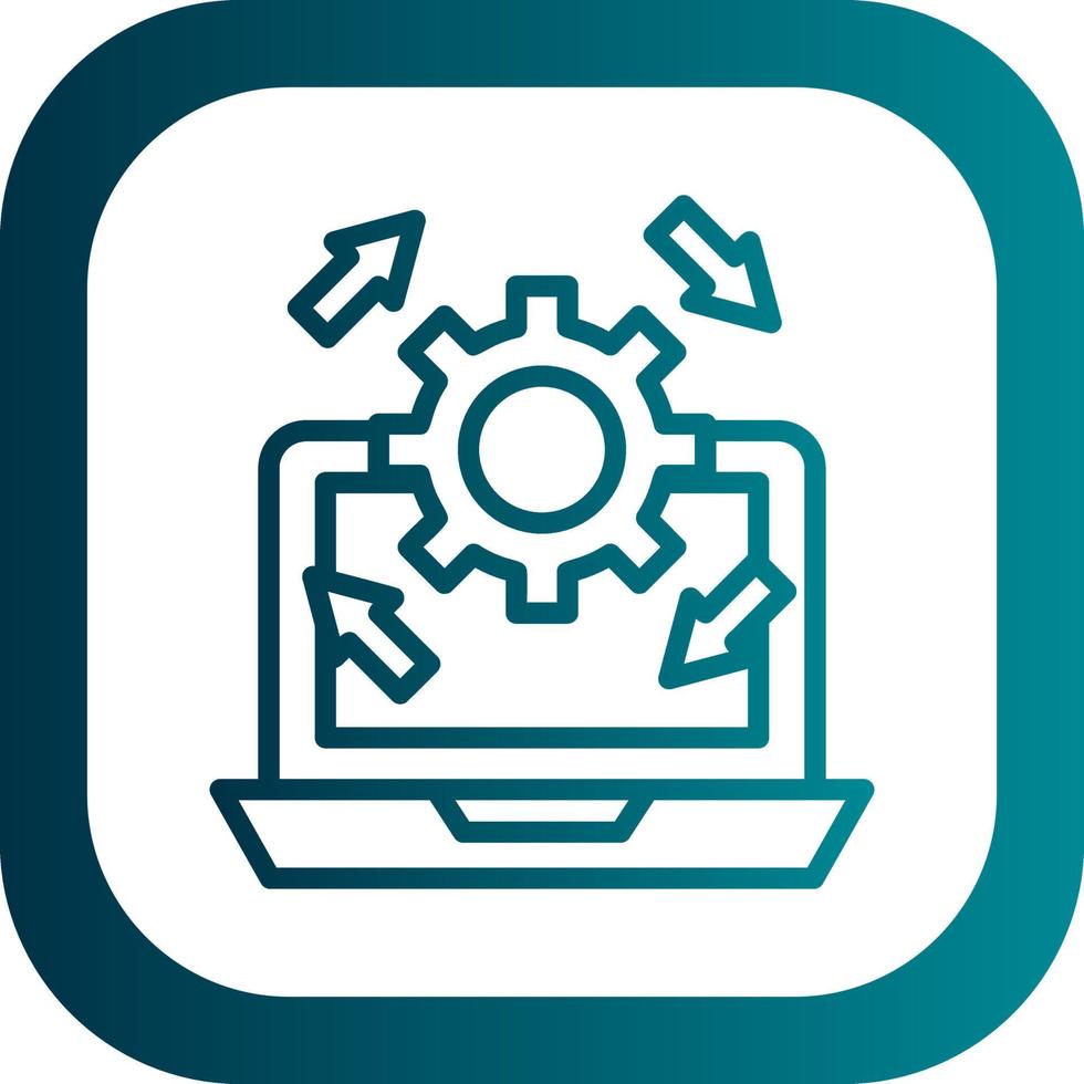 Upgrade Laptop Vector Icon Design
