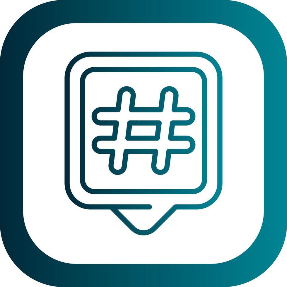 diseño de icono de vector de hashtags