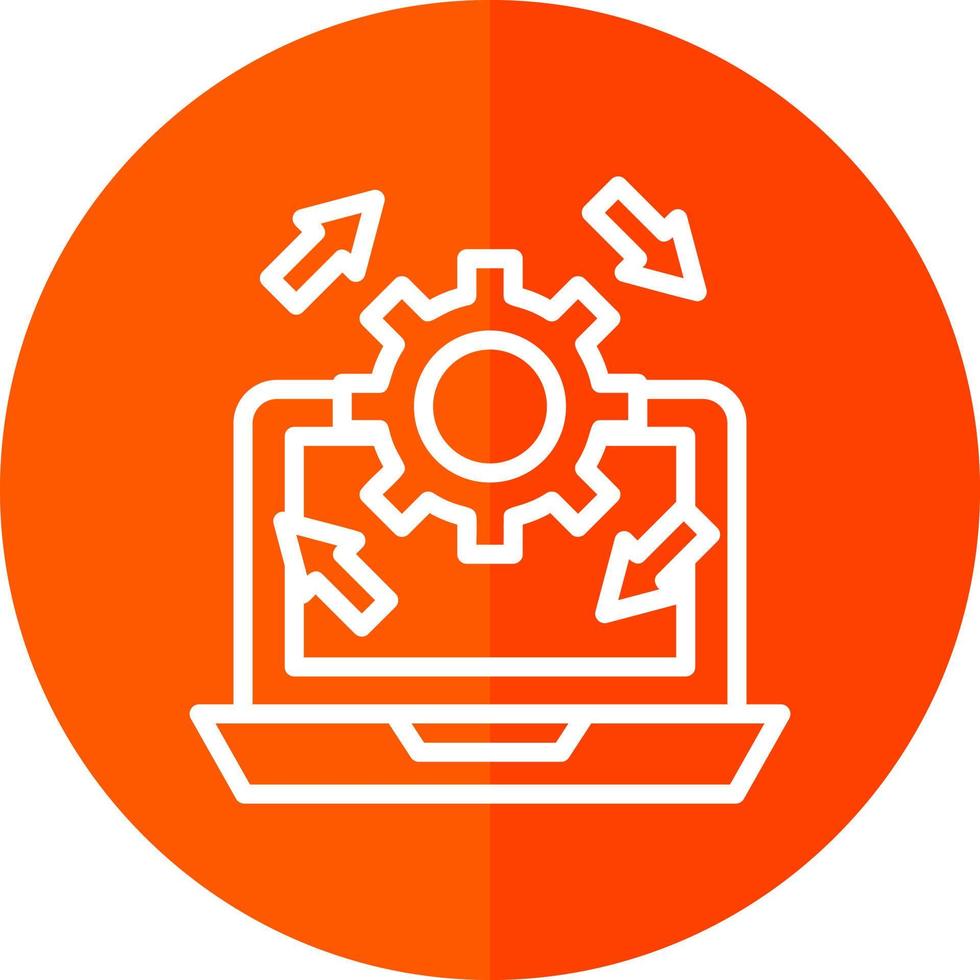 Upgrade Laptop Vector Icon Design