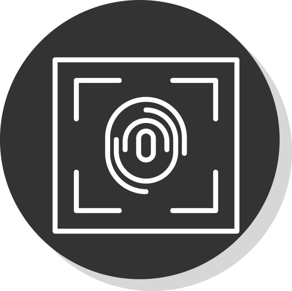 Fingerprint Scanner Vector Icon Design