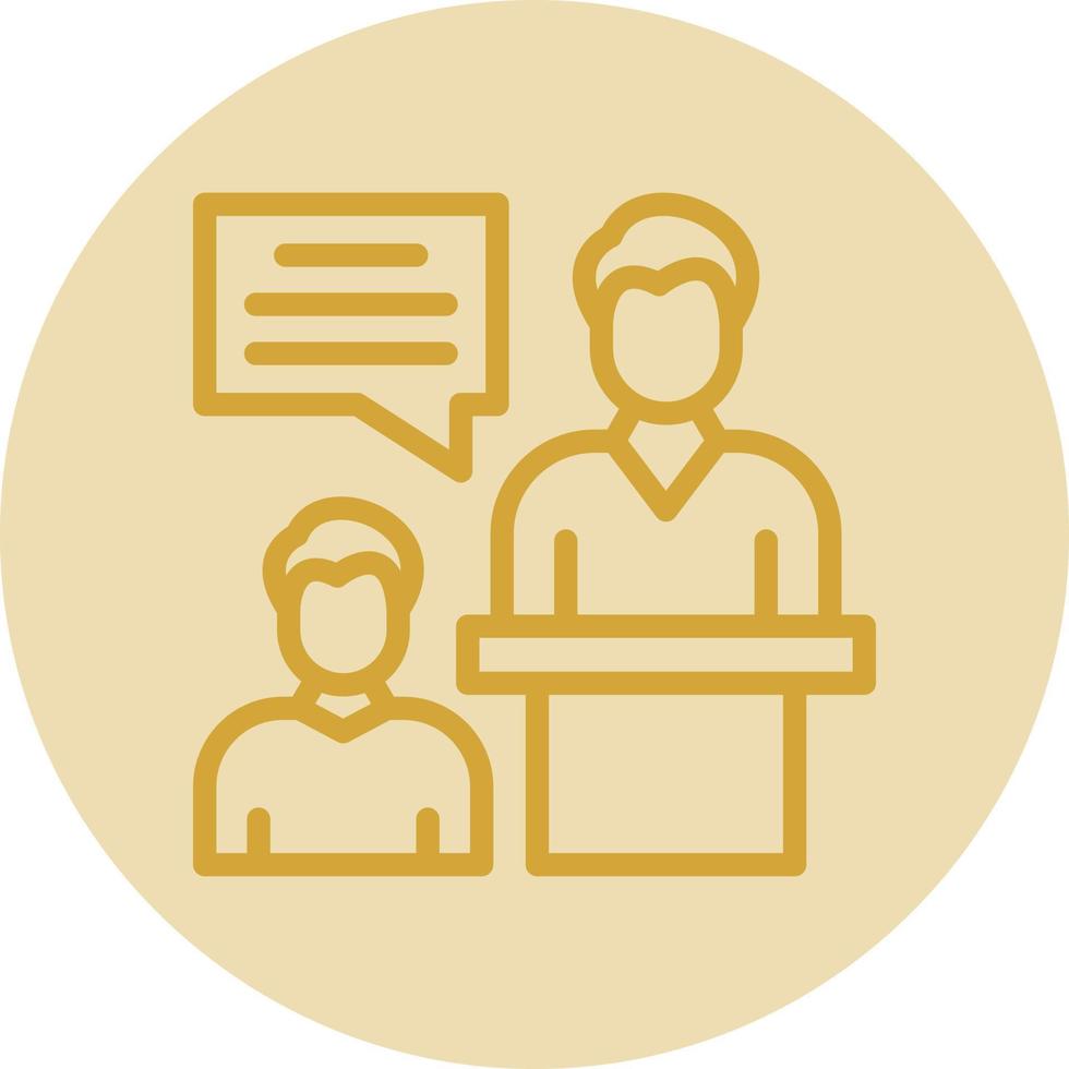 Job Interview Vector Icon Design