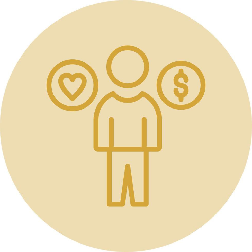 Work Life Balance Vector Icon Design