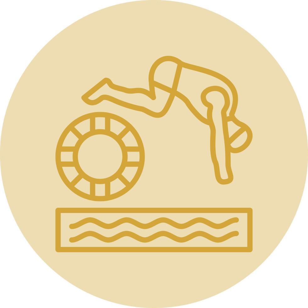 Rescue Swimming Vector Icon Design