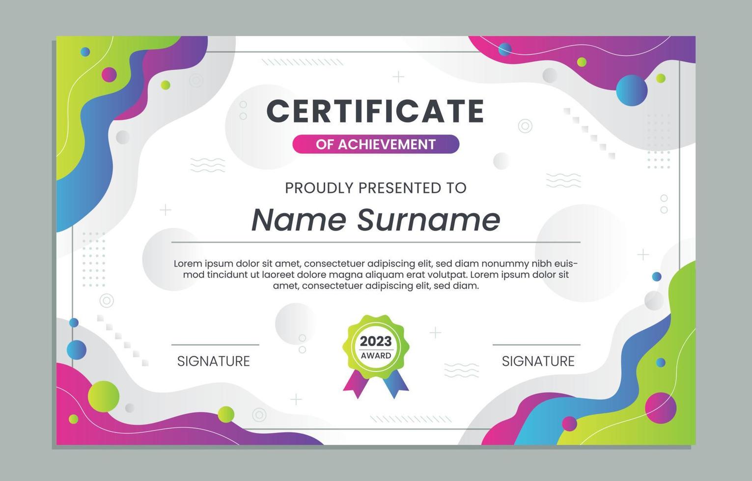 Creative Certificate Template Design vector