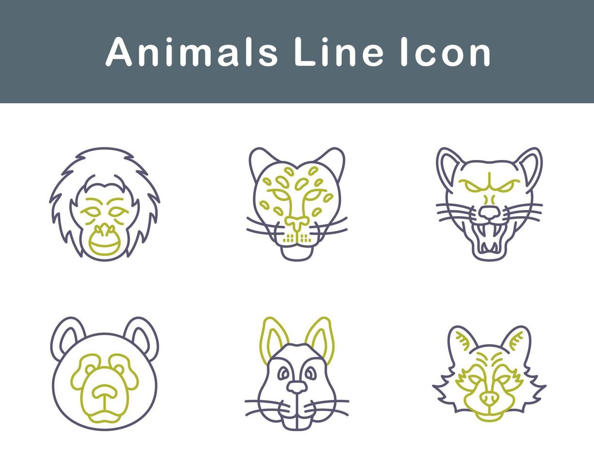 animales vector icono conjunto