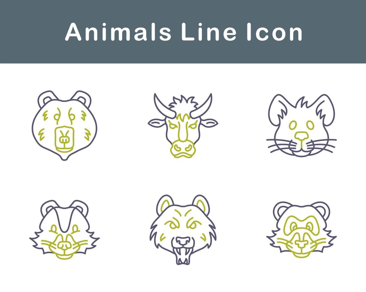 animales vector icono conjunto