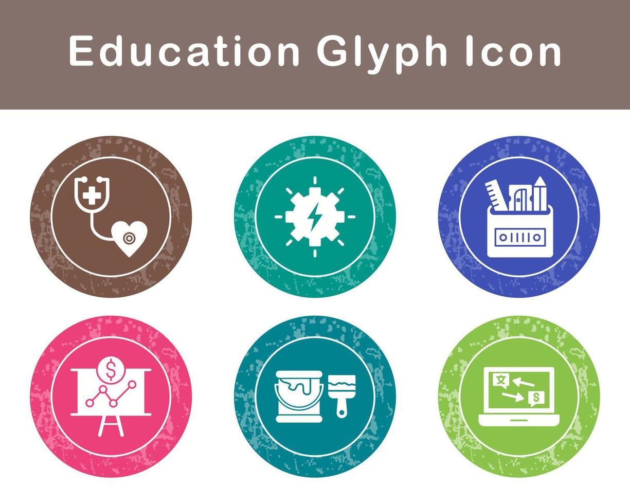 conjunto de iconos de vector de educación