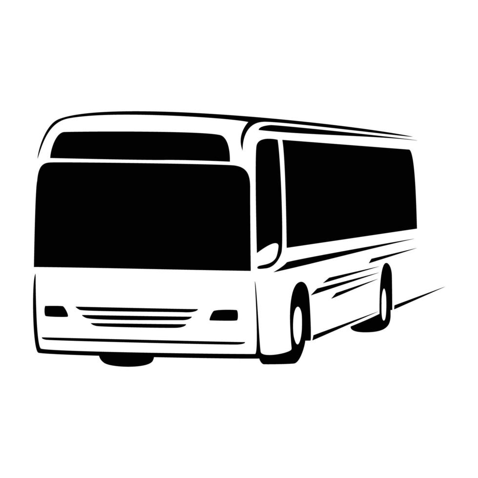 bus silhouette design. travel transportation sign and symbol vector