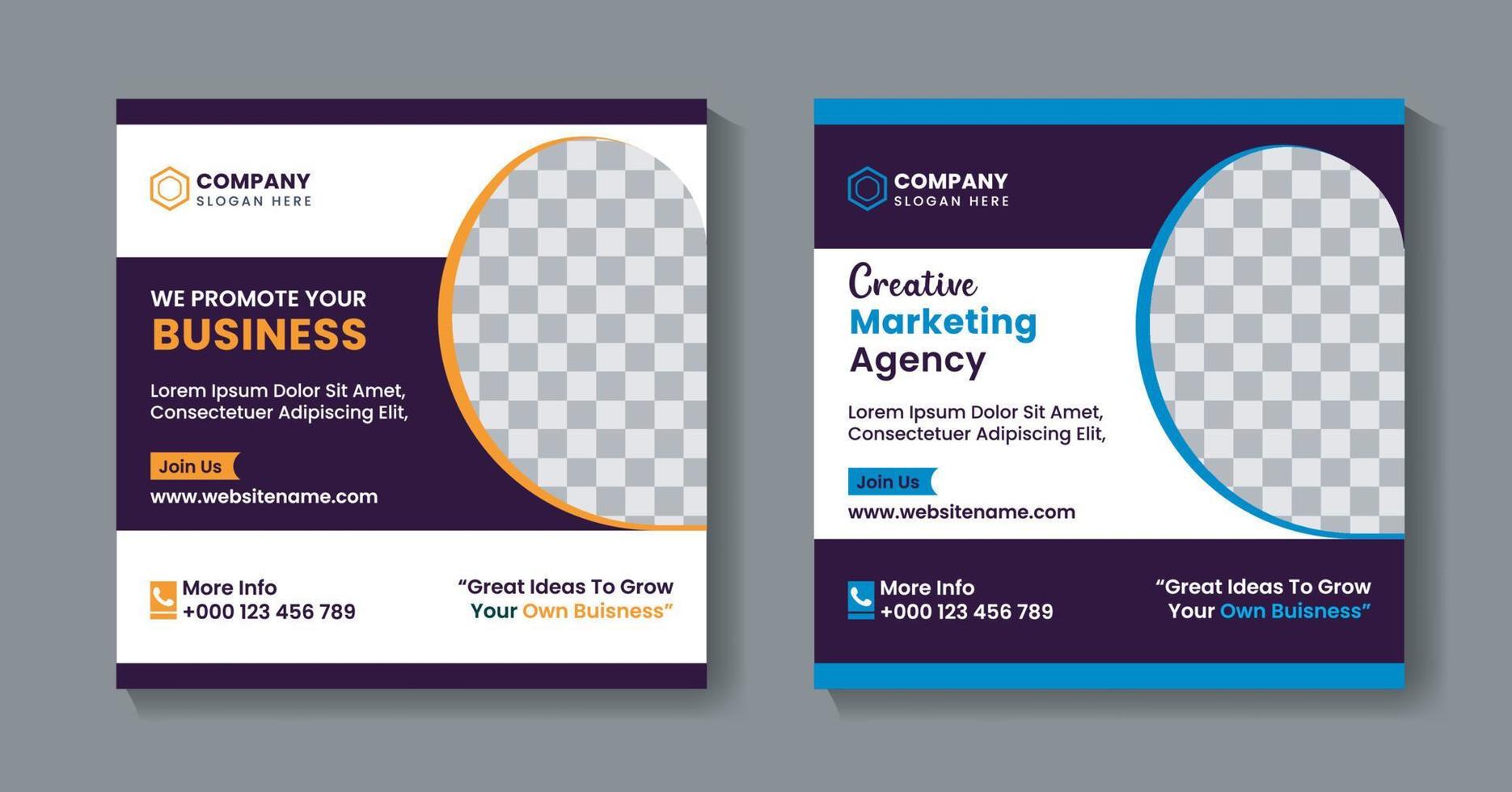 social media post and facebook ads. vector