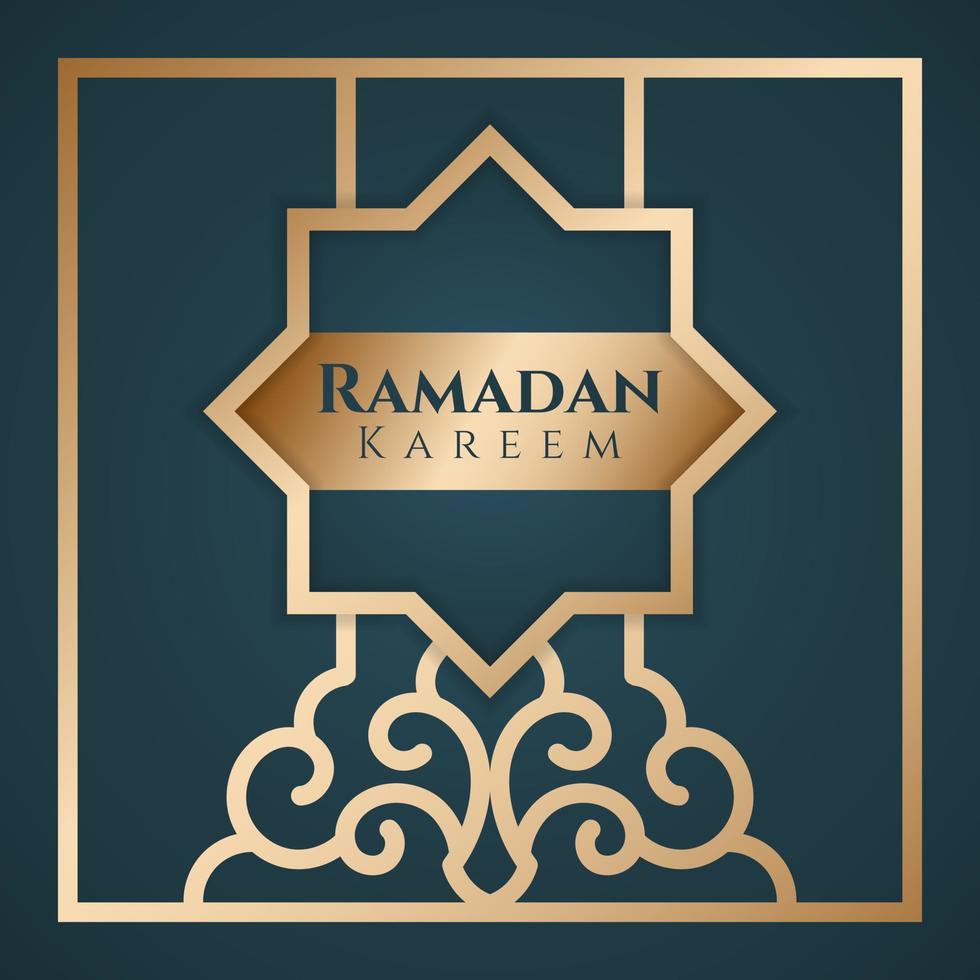 Ramadan Kareem islamic greeting card design. - Vector. vector
