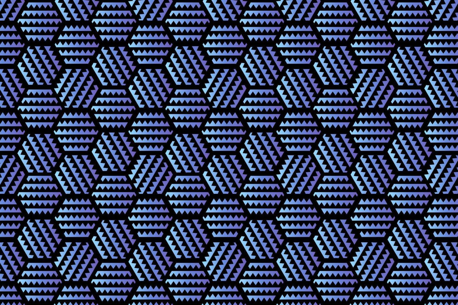 Blue hexagonal background. Abstract dark blue background with zigzag striped hexagons. vector