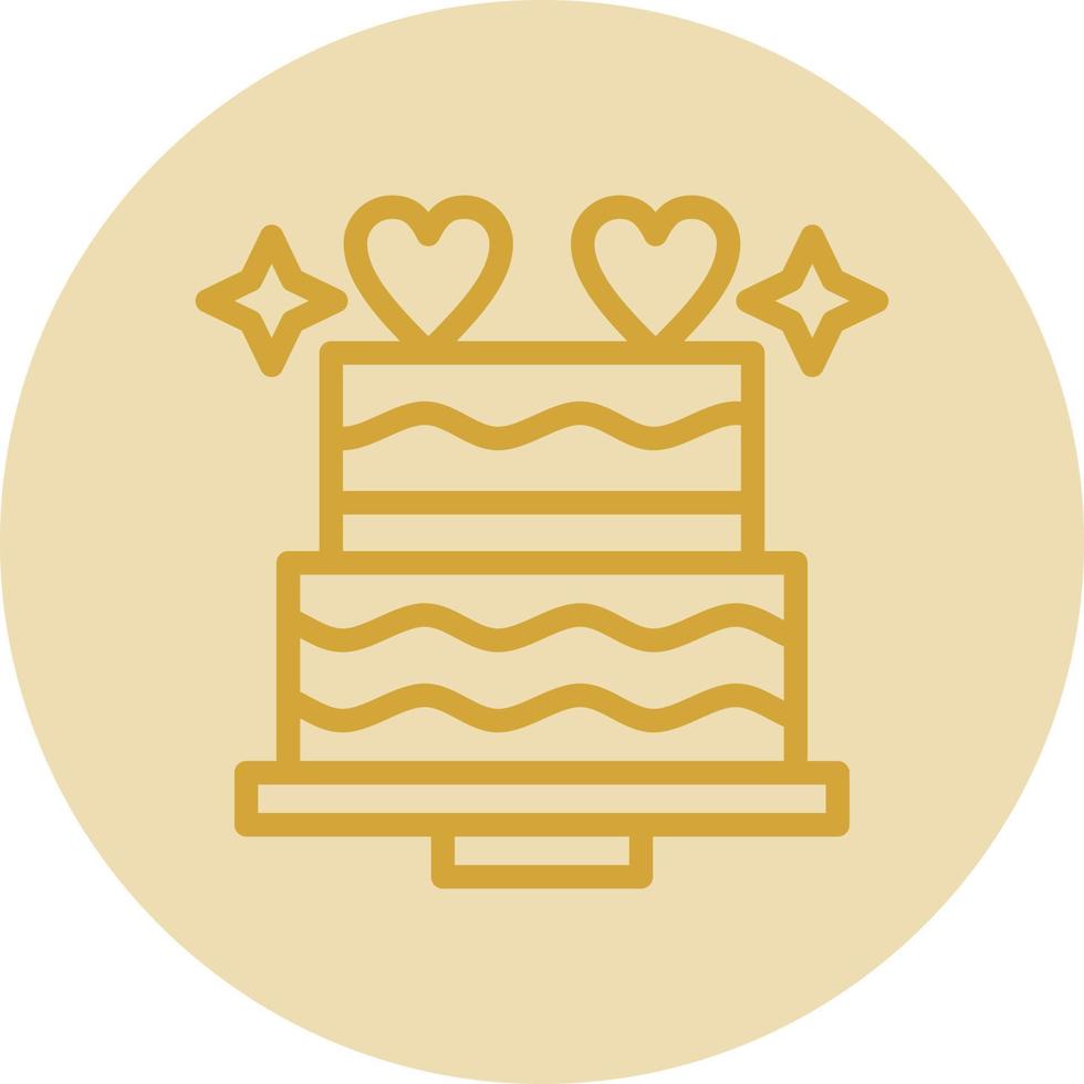 Wedding Cake Vector Icon Design