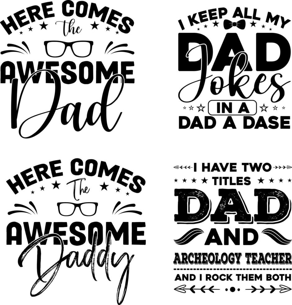 Set of Father  SVG Vector Illustration