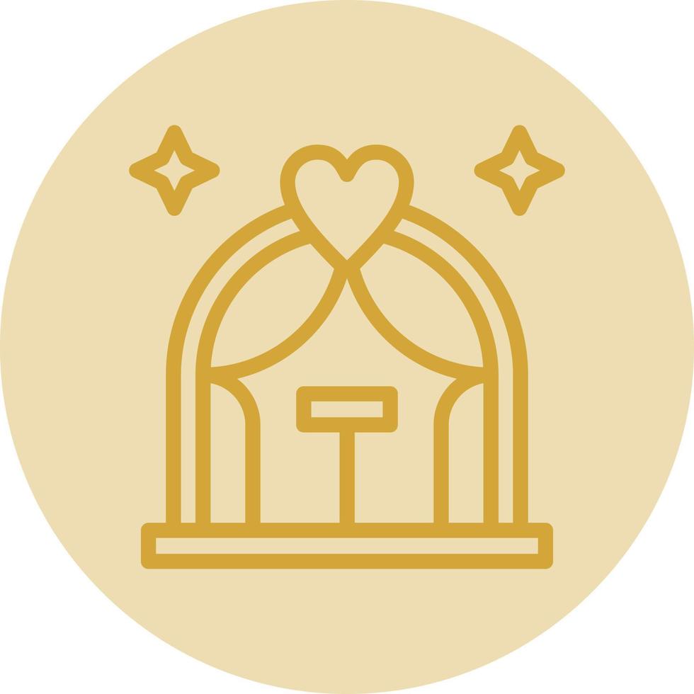 diseño de icono de vector de arco de boda