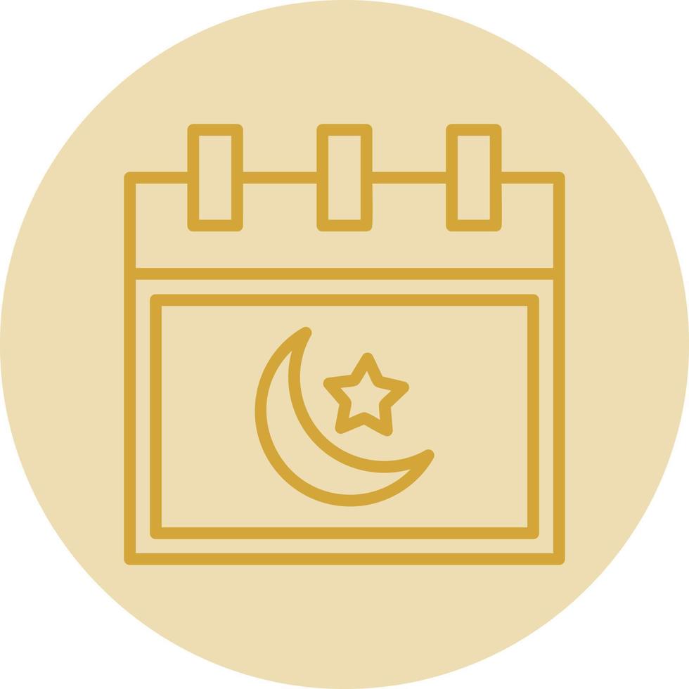 Islamic Calendar Vector Icon Design