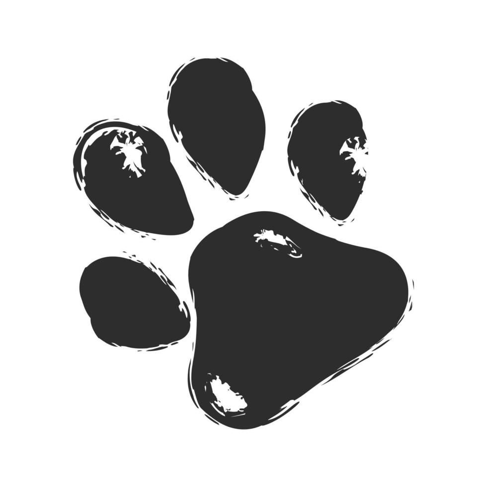 Cute Paw Vector Illustration for Pet Themed Designs