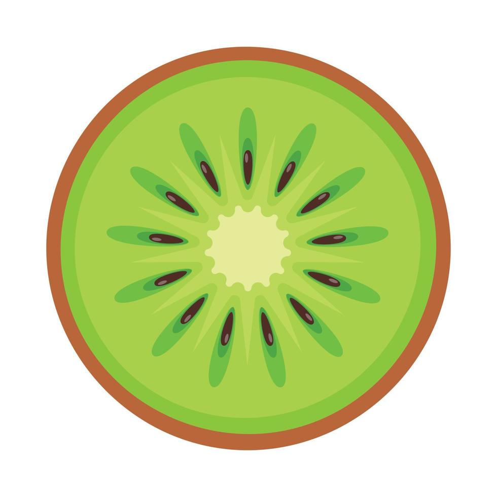 Juicy Kiwi Slice Vector Graphic for Food and Drink Projects