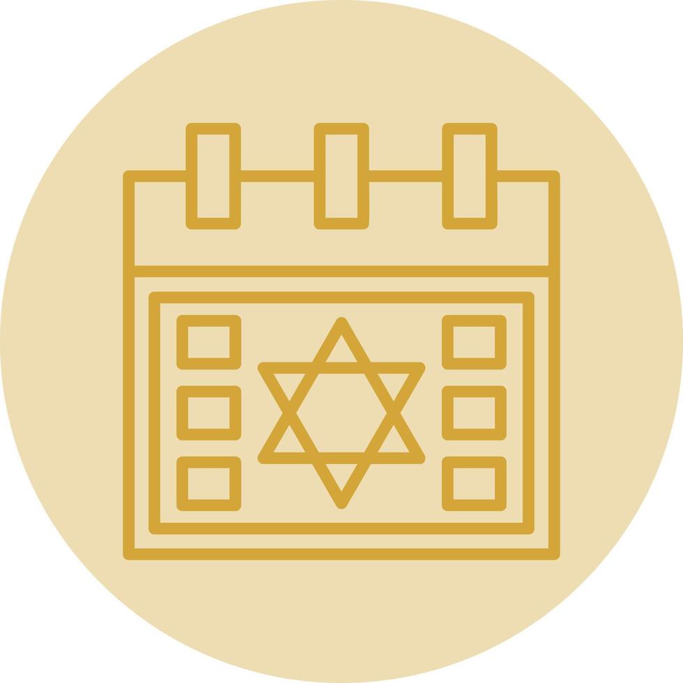 Hebrew Calendar Vector Icon Design