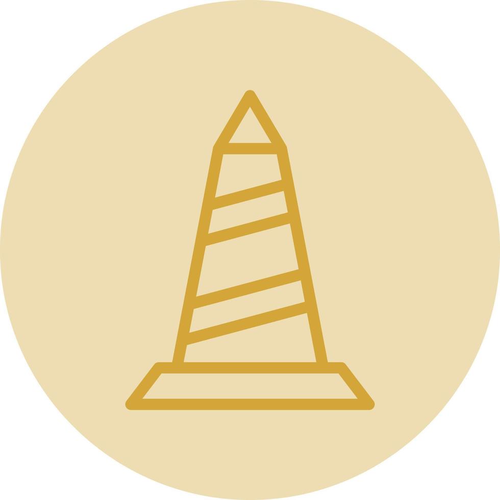 Traffic Cone Vector Icon Design
