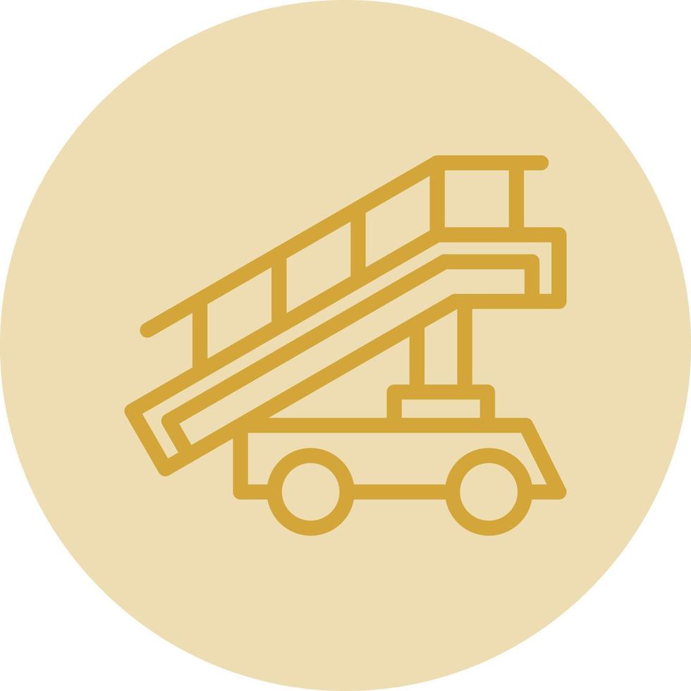 Airplane Stairs Vector Icon Design