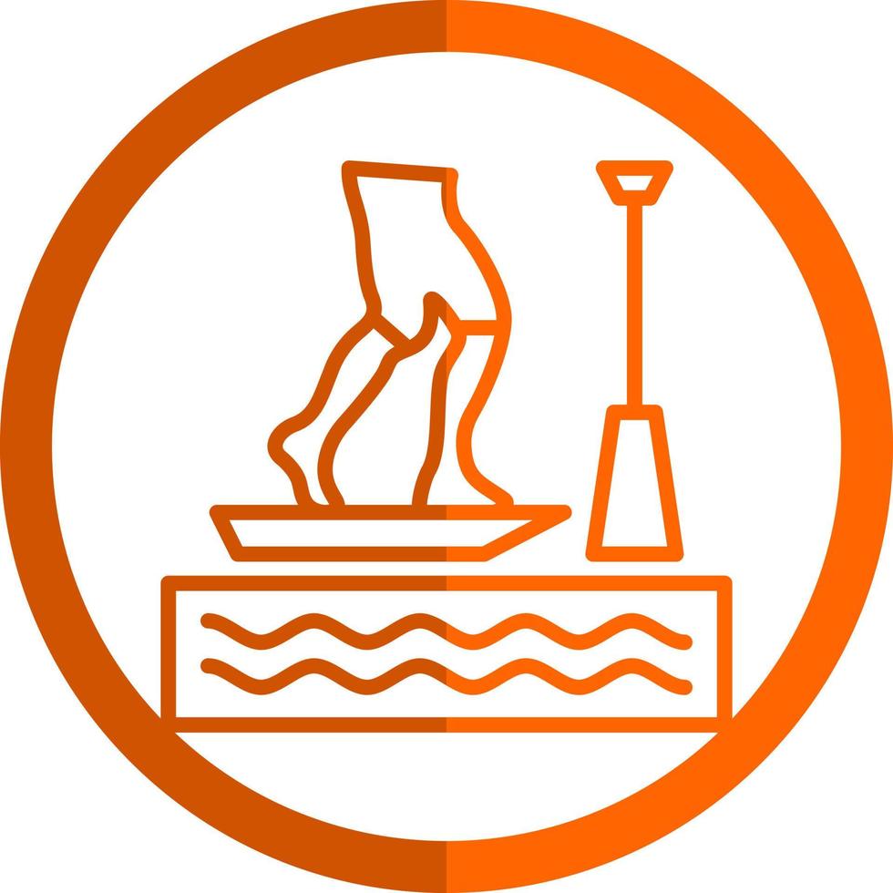 Standup Paddleboarding Vector Icon Design