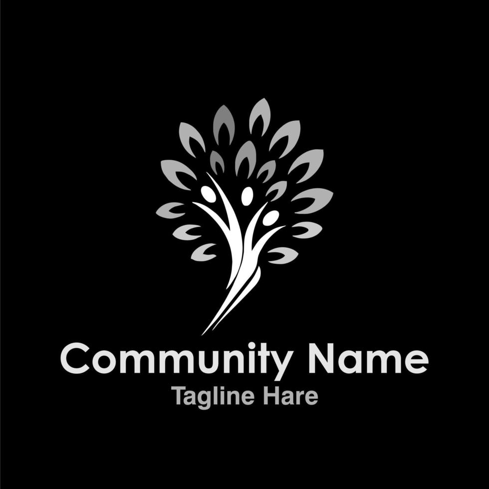Vector Design, Minimalist community logo design or community icon, for the community