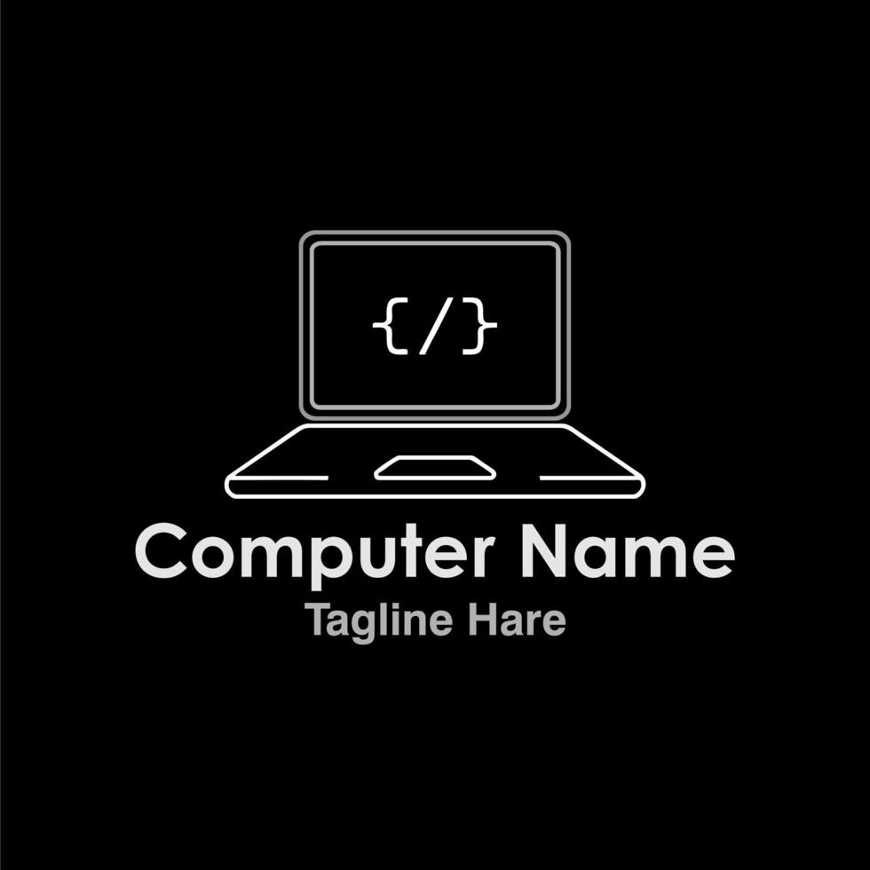 PC Logo Design Vector Design or computer icon, for computer servicing business