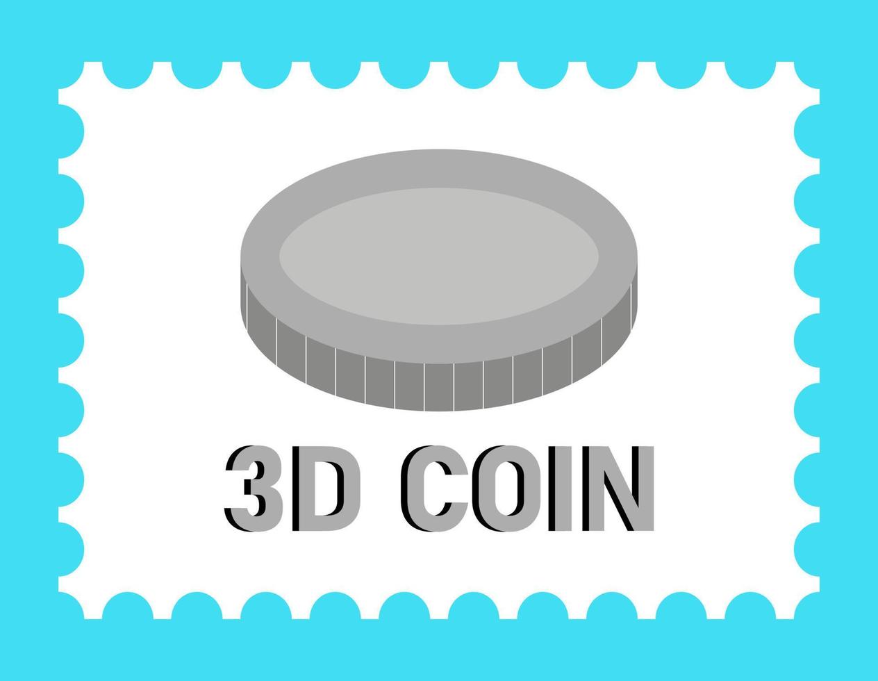 Crafting 3D coin design with depth and detail. Abstract coin design vector. vector