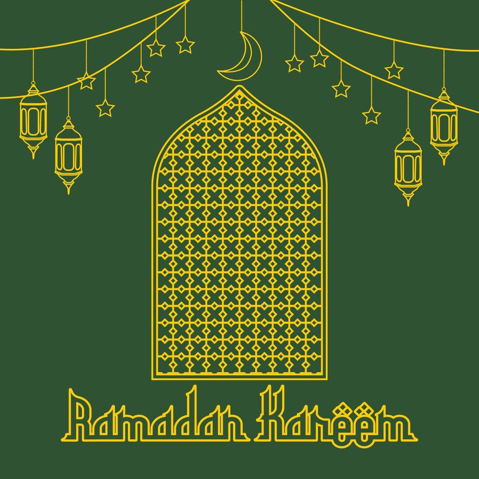 Ramadan Kareem. Islamic greeting card template with ramadan for wallpaper design. Poster, media banner. A set of vector illustrations.
