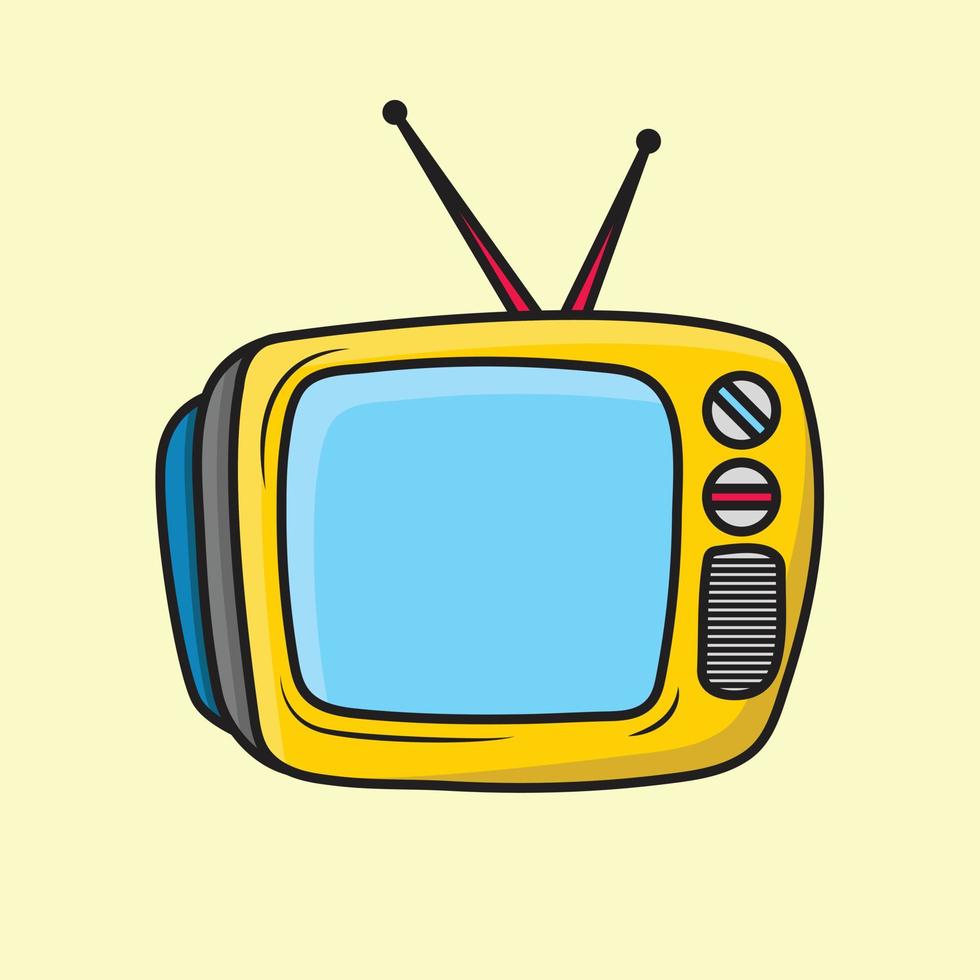 Illustration of TV Cartoon TV Vector Television Drawing