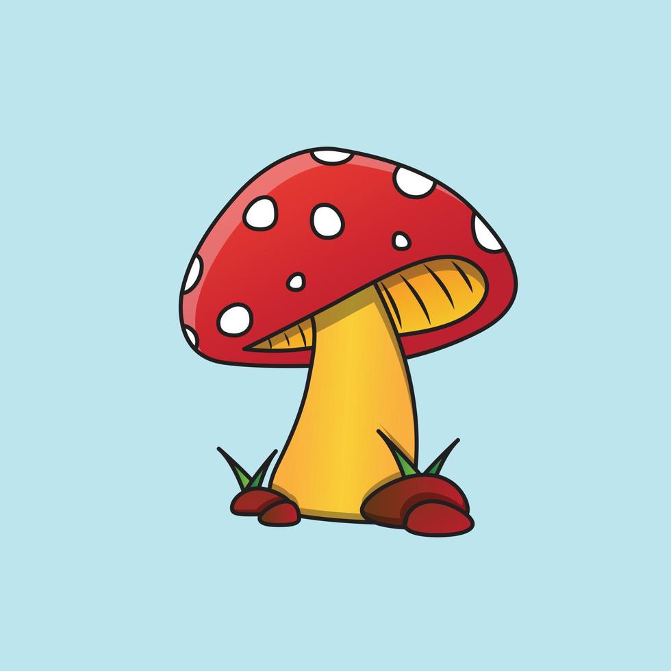 Illustration of Mushroom Vector Mushroom Drawing