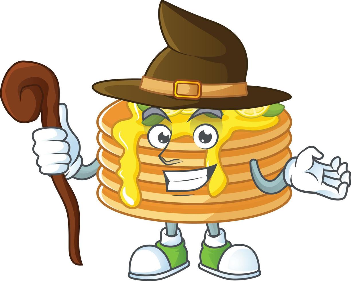 Lemon cream pancake Cartoon character vector