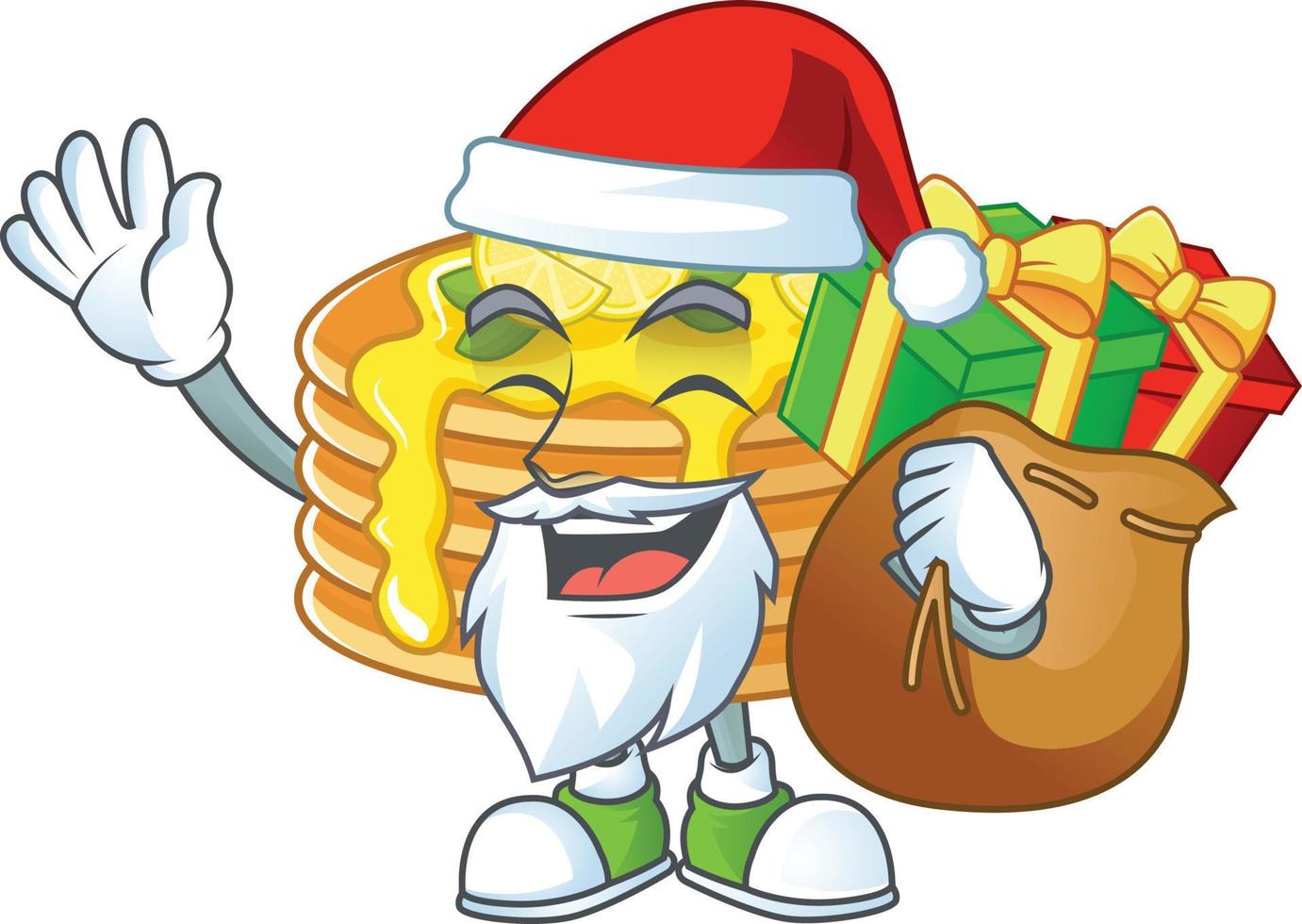 Lemon cream pancake Cartoon character vector