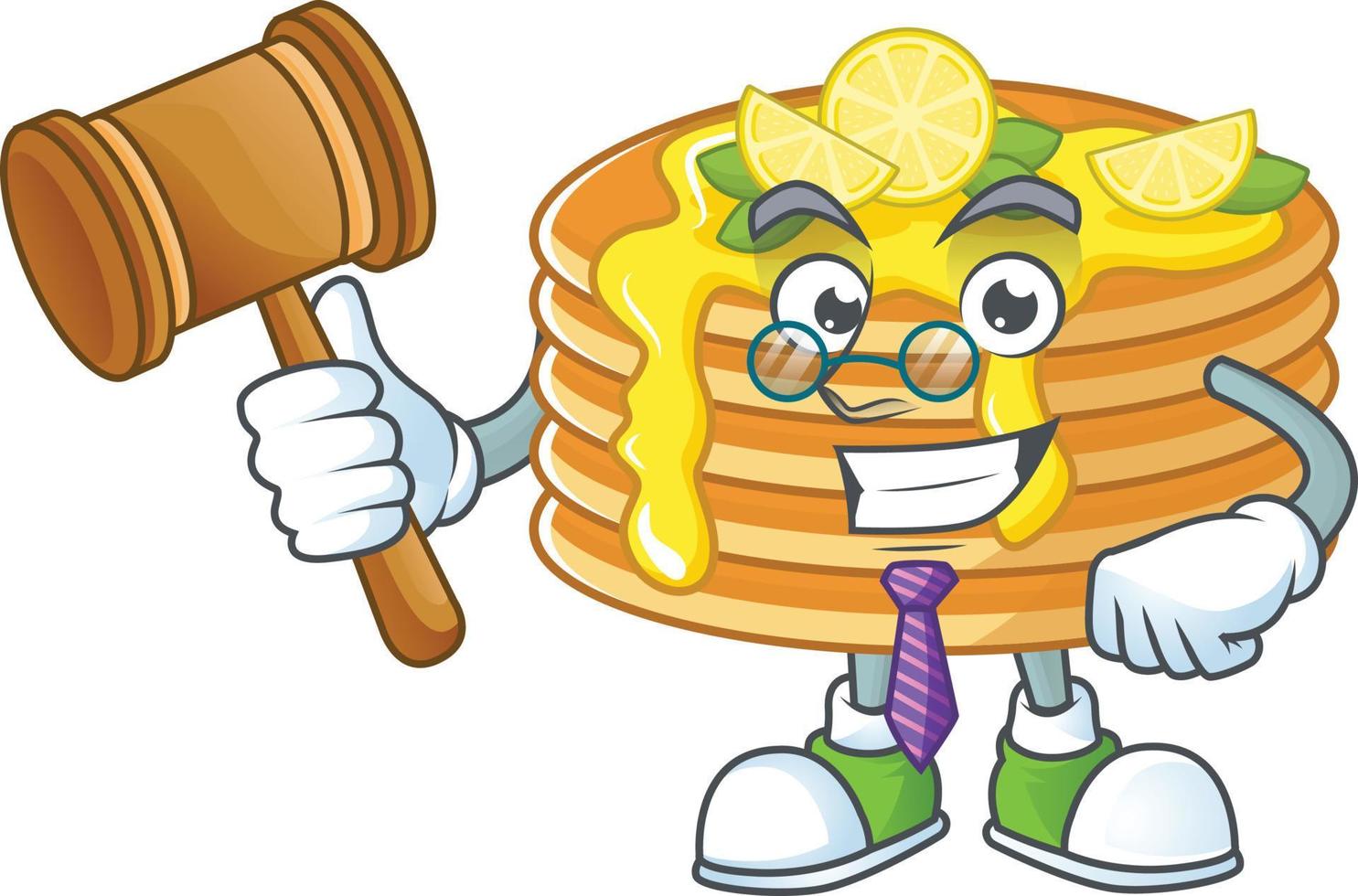 Lemon cream pancake Cartoon character vector