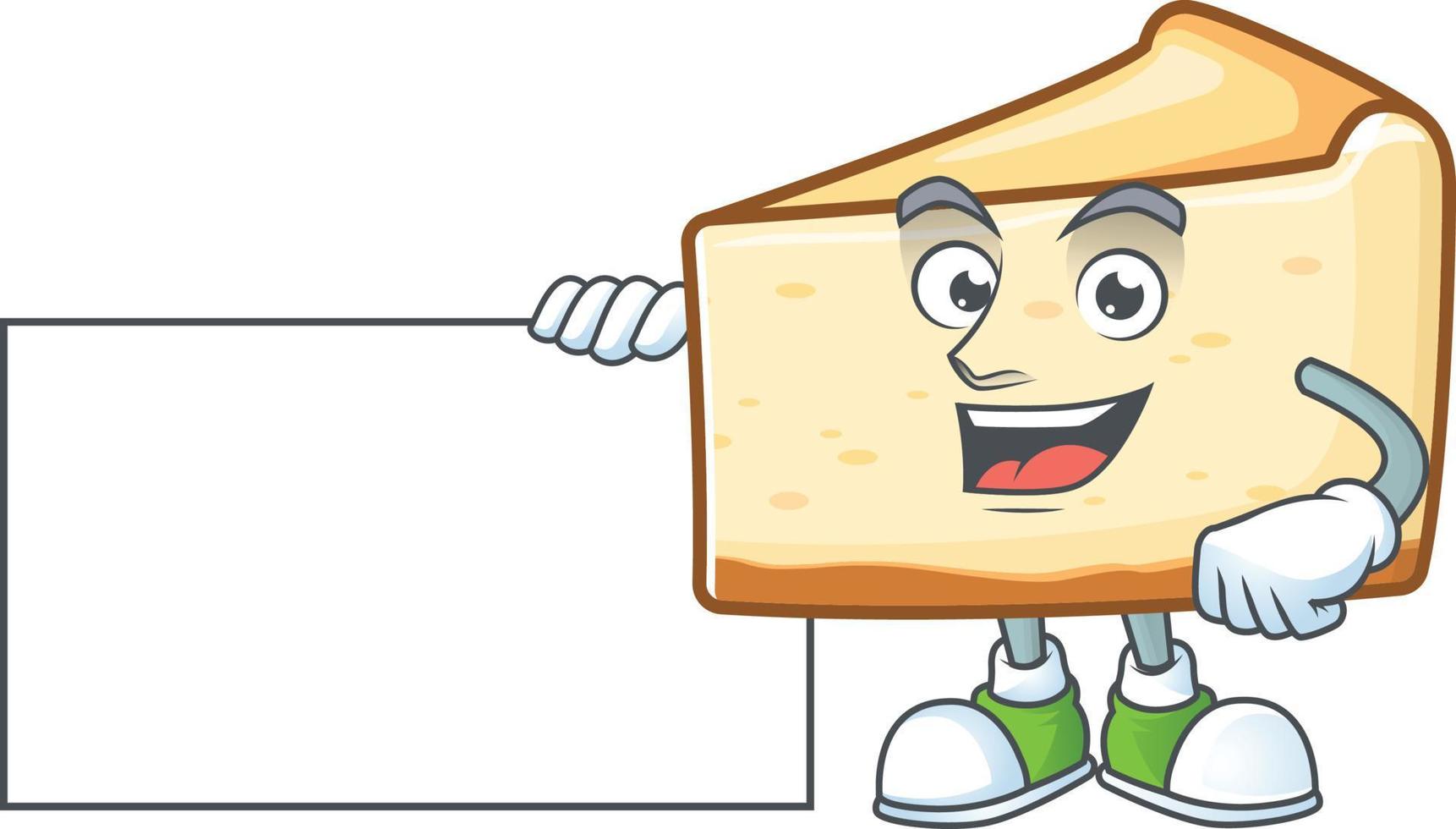 Cheese cake Cartoon character vector
