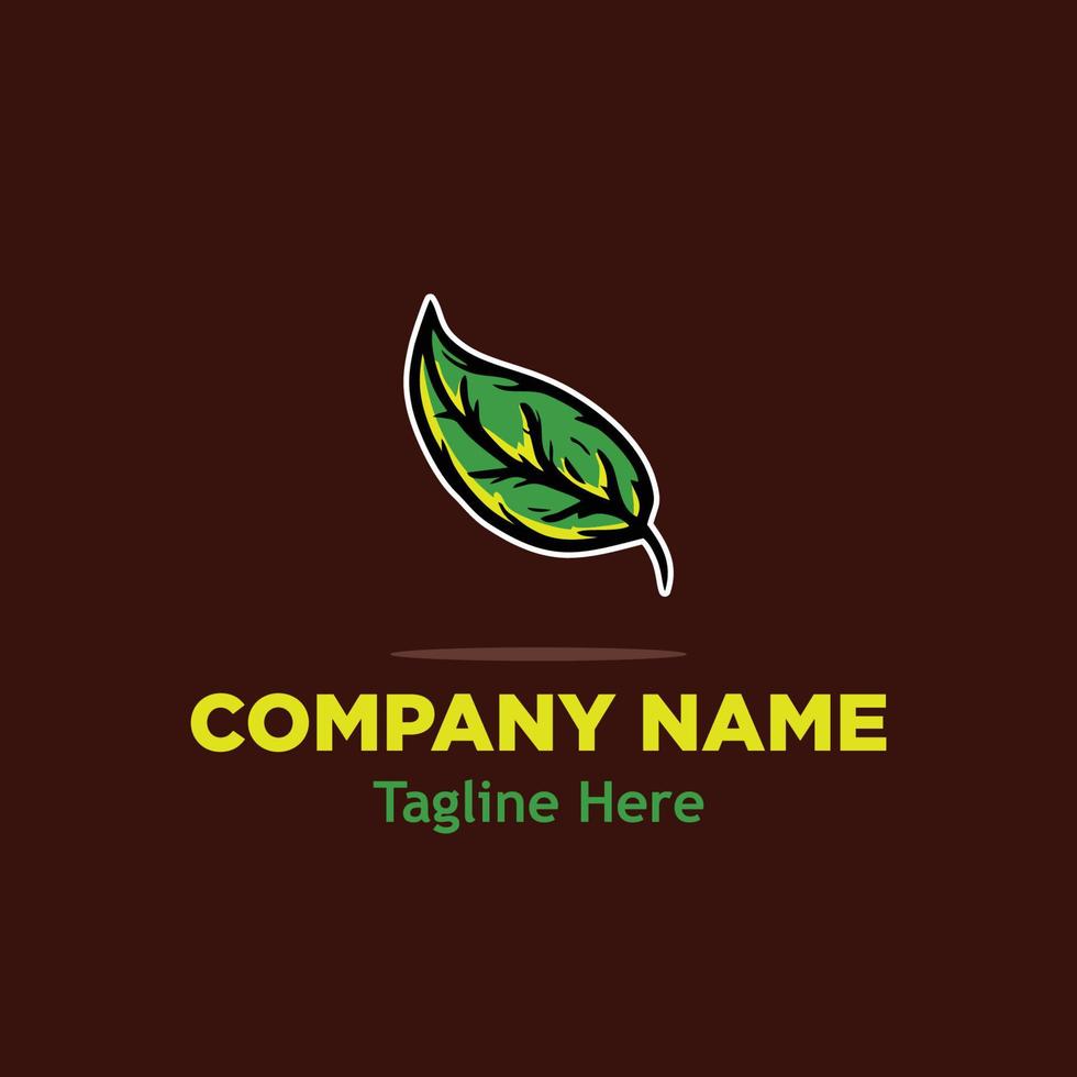 leaf logo simple icon design illustration vector