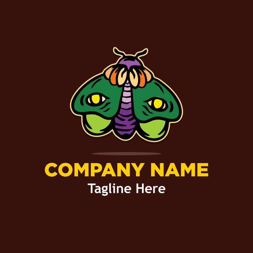 moth logo simple icon design illustration vector