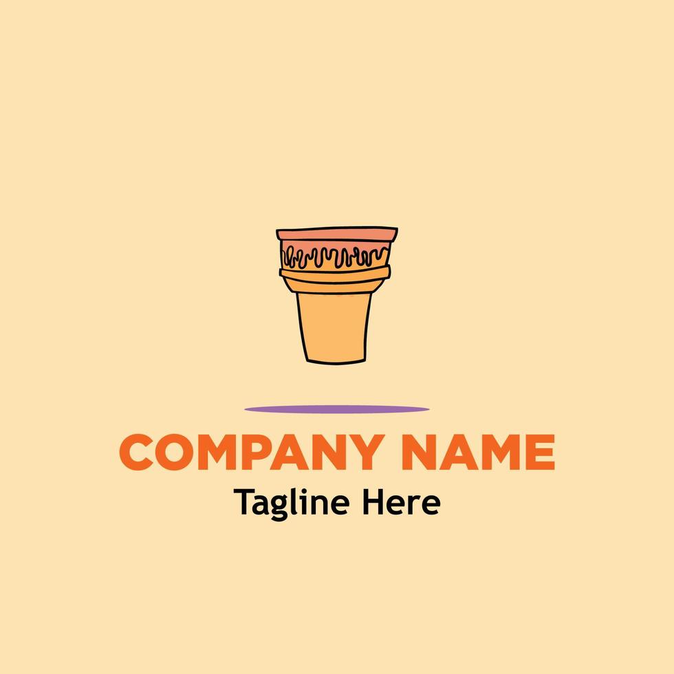 cone logo simple icon design illustration vector