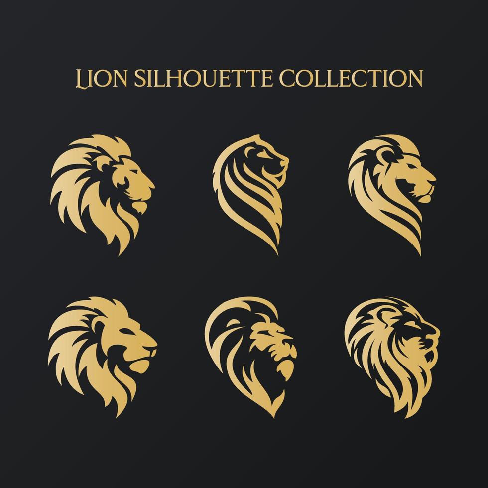 Lion Head Silhouette vector