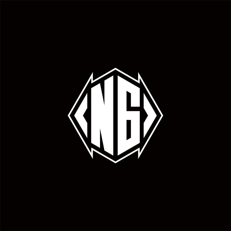 NG Logo monogram with shield shape designs template vector