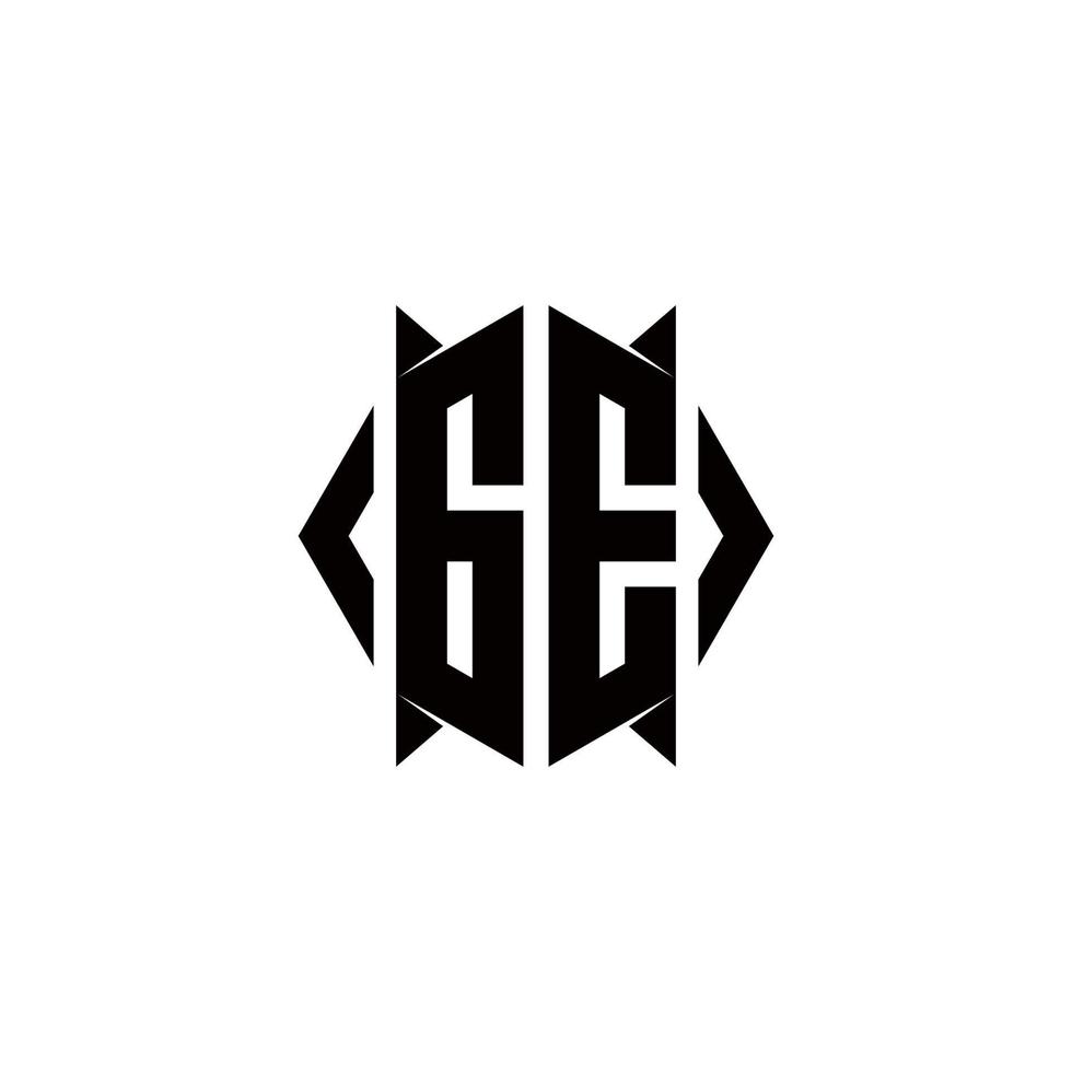 GE Logo monogram with shield shape designs template vector