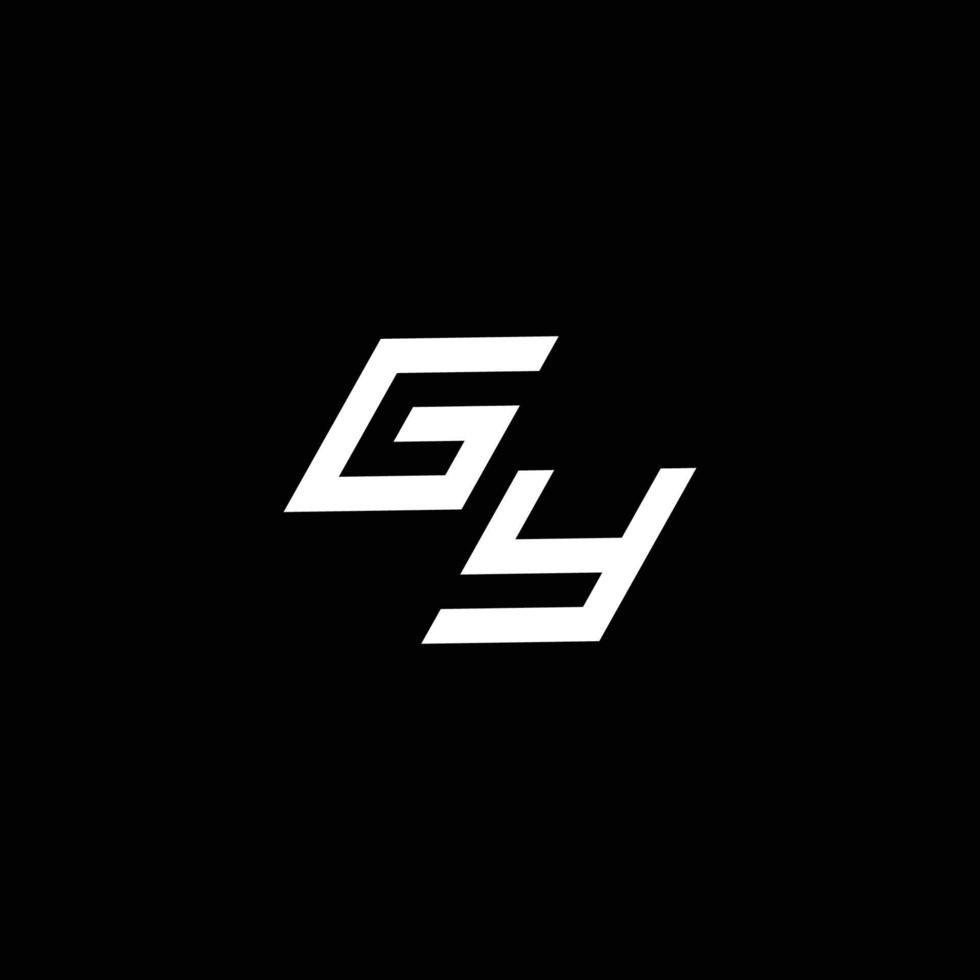 gy logo monograma con arriba a abajo estilo moderno diseño modelo vector