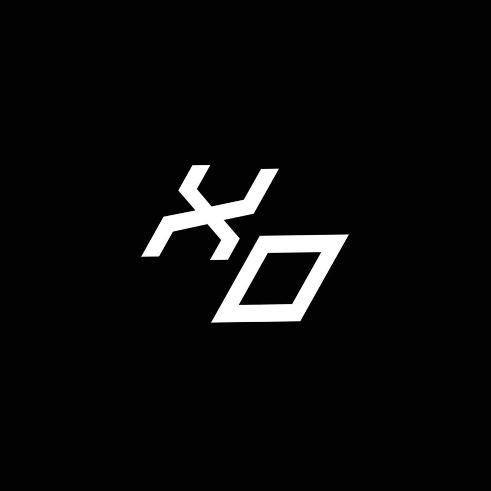 xo logo monograma con arriba a abajo estilo moderno diseño modelo vector