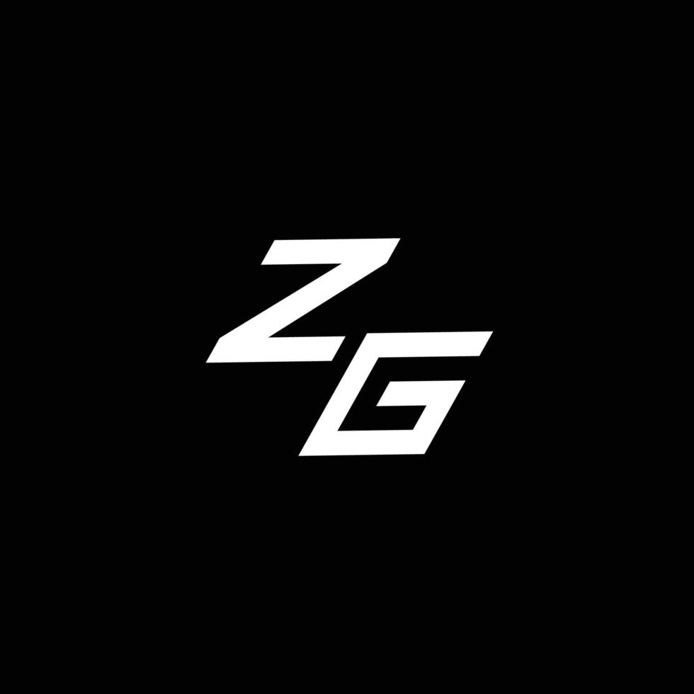 zg logo monograma con arriba a abajo estilo moderno diseño modelo vector